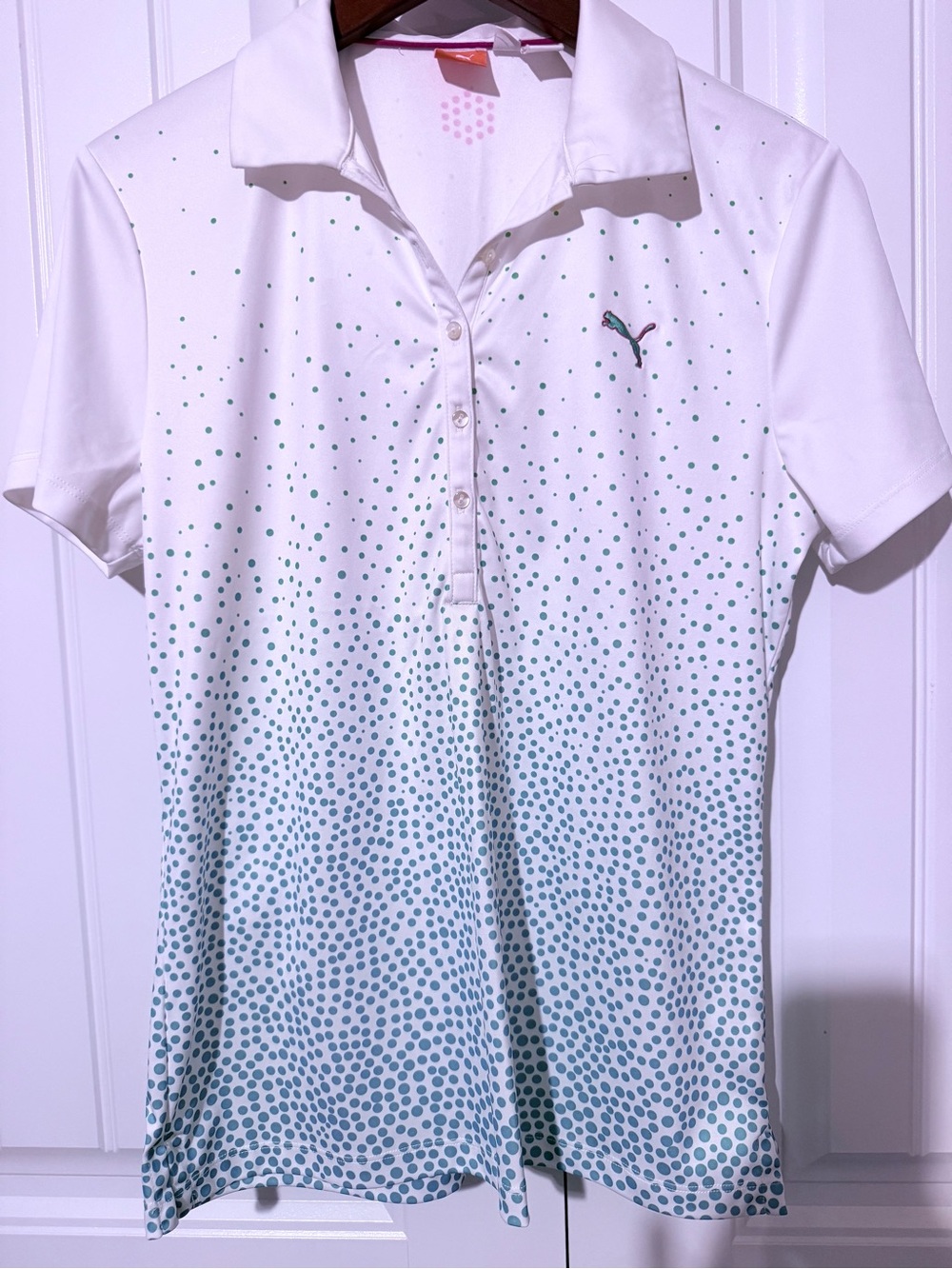 Puma Golf Polo with Green Dot Gradient